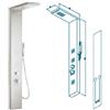 Metaform Colonna Doccia Multifunzione Metaform Mod. Manhattan Plus In Acciaio Inox