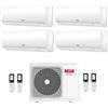 Riello Climatizzatore Condizionatore Riello Inverter Quadri Split Aaria Multi Plus I 9000+9000+9000+9000 Btu R-32 Con Aaria Multi 485 Pi 9+9+9+9 A++/A+ Wi-Fi Integrato