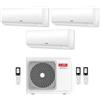 Riello Climatizzatore Condizionatore Riello Inverter Trial Split Aaria Multi Plus I 7000+9000+9000 Btu R-32 Con Aaria Multi 370 Pi 7+9+9 A++/A+ Wi-Fi Integrato