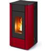 Mcz Stufa A Pellet Ad Aria Ventilata Mcz May Air 7 S1 - 7 Kw In Acciaio Colore Bordeaux