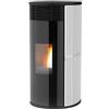 Mcz Stufa A Pellet Idro Mcz Pad Line Hydromatica 18 Kw M2 In Ceramica Rigata Colore White - New Cod. 7121030