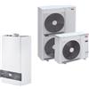 Riello Residence 30 Kis Completa Di Kit Scarico Fumi Caldaia A Condensazione Con Pompa Di Calore Integrata Nxh Unit M 008 - Sistema Ibrido