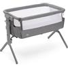 Chicco Next2Me Armonia, Culla Neonato Fianco Letto, Spondina Apribile, 11 Livelli di Altezza, Altezza Regolabile da 66 fino a 83 cm, 4 Ruote, Ottima Circolazione dell'Aria, Grigio
