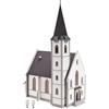 Faller Chiesa di Paese - Miniatura di Chiesa di Paese per Bambino e Ragazzo, Colore Bianco, 24 x 12.9 x 34 cm