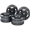 TAMIYA 51688 CC-02 6 Sp. Cerchi 26 mm (4) SW. Offset+4 - Accessori per modellismo, Accessori RC, Cerchi RC, Accessori per veicoli radiocomandati, Modello RC, Nero