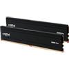 Crucial Pro RAM DDR5 128GB Kit (2x64GB) 5600MHz, Intel XMP 3.0 / AMD EXPO, Memoria PC - CP2K64G56C46U5