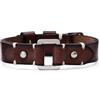 Fossil Machine JF04942040 - Bracciale da uomo in pelle marrone