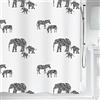 Spirella Tenda da Doccia in Poliestere Serengeti 180x200 cm Nera