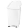 simplehuman CW1332 cestino sottile con pedale, pattumiera piccola per bagno, plastica bianca, 10 L