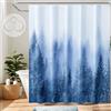 ORTIGIA Tende da doccia blu nebbiosa foresta, tenda da doccia con montagna naturale, tenda da doccia per bosco, tenda da bagno con albero della nebbia fantasy per bagno, tessuto in poliestere