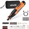VEVOR Kit di Utensili Rotanti Senza Fili da 73 Pezzi, Mini Utensile Rotante Portatile DC4V, 5 Velocità 7000-20000 giri/min. Strumenti Fai da Te Multiuso per Incisione, Levigatura, Lucidatura