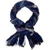 Ella Jonte Sciarpa da uomo blu nero rosso o grigio viscosa a righe uomo sciarpa panno, Blu, Taglia unica