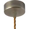 AMARCORDS - Rosone Lampadario in metallo, coprifili per lampada completo di accessori fermacavo viti e staffa da soffitto. Diametro 77mm altezza 26mm colore TITANIO