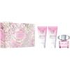 CONFEZIONI REGALO Versace Cofanetto Bright Crystal Eau de Toilette 50ml con Body Lotion 50ml e Shower Gel 50ml