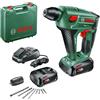 Bosch Home and Garden 0603952327 Martello Perforatore a Batteria Fai da Te UneoMaxx, 2 Batterie, Caricatore\x(00E4)t, Adattatore per Codolo Rotondo, 4 Punte, 18 V, 2,5 Ah, Ø Foro 10 mm, 3/8 pollice