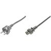 DIGITUS Cavo di alimentazione Schuko/IEC C5 M/F dritto nero AK-440103-018-S
