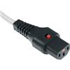 IEC Lock Cavo di alimentazione IEC C14/IEC C13 dritto M/F 1m bianco IEC-PC1121