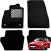 MTC Automotive Tappetini per Ford Fiesta VII MK7 2017-(anche Mild Hybrid), antiscivolo, battitacco in gomma rinforzato, bottoni di fissaggio