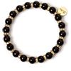 Sodini Bracciale elastico perle e anellini Drusilla - Nero