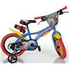Superman Bici 14" Superman Dino Bikes per Bambini 4-7 Anni con Rotelle