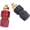 ASHATA Terminale batteria 2 pezzi, 555 Terminale in ottone Morsetto per legatura M8 Prigioniero Batteria remota Binding Post Power Junction Post Kit terminale connettore, M8 Vite in rame Regolatore di ten
