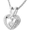 Orphelia ZH-7126 - Ciondolo da Donna in Argento 925 rodiato, con zirconi Bianchi Taglio Brillante