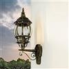 Licht-Erlebnisse Lanterna da parete esterna Brest vintage oro anticato E27 IP23 applique ideale per giardino, viale di ingresso, terrazzo e cortile