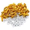 A ABSOPRO Viti Bulloni Dadi M6 Oro 40pz per Moto Lega Alluminio | Esagono Incassato, Compatibile Auto Scooter, Decorativo, Resistente Corrosione, Facile Installazione, Parafango, Paraurti