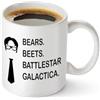 banytree Tazza da caffè con scritta Bears Beets Battlestar Galactica, 325 ml, ispirata al programma televisivo The Office, unica per i fan di Dwight Schrute Dunder Mifflin