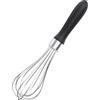 U-Taste Frusta da Cucina: 23 cm Piccolo Frusta a Palloncino in Acciaio Inox 18/10, con 6 Fili Altamente Flessibili e Manico in Silicone per Battere, Mescolare Impasti e Creme (Nero)