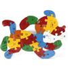 BLUECHOLON Puzzle, Puzzle educativo in legno, animali e veicoli, 25 x 20 cm, numeri e lettere alfabeto, multicolore (cane)