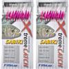 PRO FILSTAR Set di 2 Sabiki Pelle di Pesce Rig - Set 10 Ami da Pesca N8 - Filo da Pesca Fluorocarbon DIA0,25mm - Fish Skin - Esche Artificiali - Esche da Pesca Mare per Sgombro - Pesca Accessori - Kit