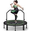 BCAN Trampolino elastico BCAN 102/122cm per adulti,capacità di carico 204/250kg | Elastici, Maniglia Regolabile, Stabile, Silenzioso, per Interni/Esterni, Allenamento Completo del Corpo, Relax a Casa