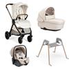CHICCO - Trio Bellagio Amber Glow Con Seggiolino Auto First Recline + Stand Lullaglide