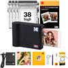 KODAK Mini 3 Era 4PASS Stampante Fotografica Portatile (7.6x7.6cm) (Fotografica Portatile + 8 Fogli inclusi + Pacchetto accessori e 60 Fogli, Nero)