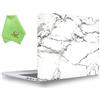 UESWILL Cover rigida in marmo compatibile con MacBook Pro 16 2019 e 2020 con barra touch e USB-C, modello A2141, bianco/grigio