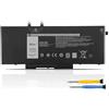 K KYUER 68Wh 3HWPP Batteria per Dell Latitude 5401 5410 5411 5501 5510 5511 Precision 3541 3550 3551 Inspiron 17 7706 15 7500 7506 2-in-1 Black Edition 10X1J N2NLL 1VY7F 3PCVM 401D9 JG75F 451-BCMN