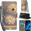 PHINIENLAND Cover per Samsung Galaxy A5 2017 Case PU Pelle Custodia [Kickstand] [Chiusura magnetica] [Slot per Schede], Portafoglio Flip Custodia per Samsung A5 2017,Dente di leone