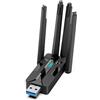 mua&mua WiFi 6 Bluetooth 5.4 USB 2in1 Adattatore ax900Mbps, dual band 2,4/5GHZ.per PC/laptop/desktop, WiFi mini USB senza driver, supporta Windows 10/11