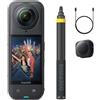 Insta360 X5 Pack No Drone - Camera Impermeabile 8K 360º, Superba in Bassa Luce, Selfie Stick Invisibile, Obiettivi Sostituibili, Autonomia 3 ore, Cover Antivento, Stabilizzazione