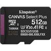 Kingston Canvas Select Plus Scheda di memoria microSD 512GB micSDXC Gen3 150R A1 Adattatore SD non incluso - SDCS3/512GBSP