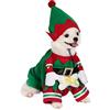 Filhome - Costume da elfo di Natale per cani, gatti, con cappello, in pile, per animali domestici, per Natale