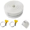LCUHAVA Tubo piatto 1 1/4 pollici tubo in tessuto 10 m - tubo 32 mm per immersioni o pompe acqua sporca, vasca idromassaggio, accessori per irrigazione da giardino, bianco