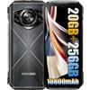 DOOGEE S Cyber 4G Rugged Smartphone, 10800mAh Batteria, 20GB + 256GB, 6.58" FHD+ Smartphone, 50MP AI Fotocamera + 16MP, Cellulare Impermeabile, Octa Core, IP68/LED/LOUD Speaker/NFC