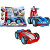 REI TOYS S.R.L. Spidey veicolo ribaltabile, auto giocattolo Spider-Man, veicolo acrobatico bambini, luci e suoni, gioco action