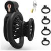BDSMYEE Chastity cage per sissy, Piccola gabbia di castità traspirante, Gabbie per Pene SM bondage slave sex toys, male chastity gabbietta di castità per uomo (B)