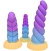 SAHOOSAFETY Dildo anale in silicone morbido, spesso plug anale for massaggio alla prostata, dilatatore anale a spirale grande, masturbazione vaginale for uomini e donne(L)