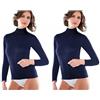 Liabel Lupetto Donna Manica Lunga Caldo Cotone Art. 02828/1036 (6/XL, 2 Pezzi Nero)