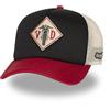 Von Dutch Snapback - Cappellino da uomo e da donna, regolabile, da camionista, Beige/Nero/Rosso, Taglia unica