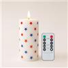 Lonkenn Candele a LED Senza Fiamma, Candela Impermeabile Esterna, Flickering Flameless Candele, Candela Batteria con Timer e Telecomandoper Matrimoni, Feste, Natale, Pasqua -7 * 15cm Bianco